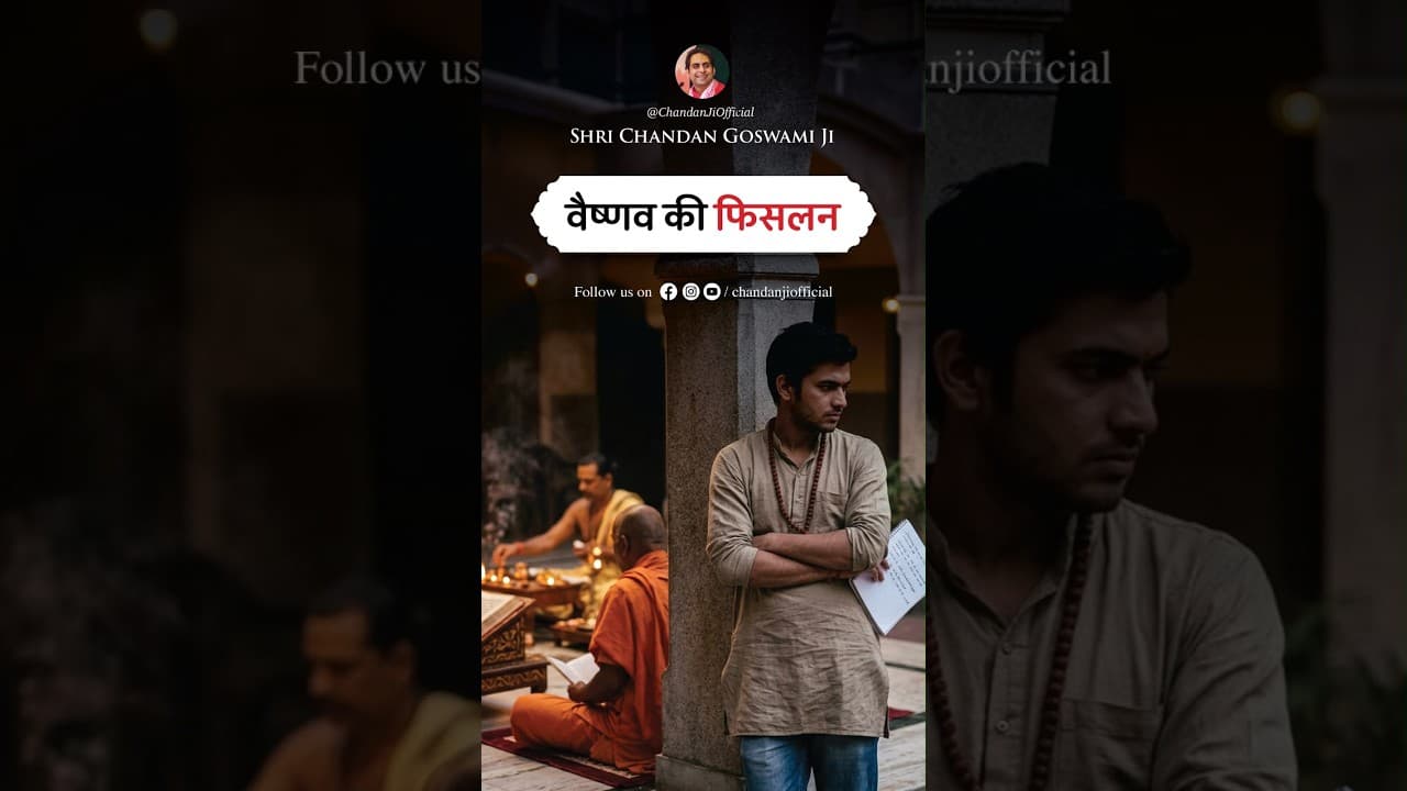 वैष्णव की फिसलन🦚🪷 | श्री श्री वैष्णवाचार्य चन्दन गोस्वामी जी